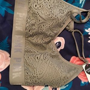 Pink Victoria’s Secret sports bra